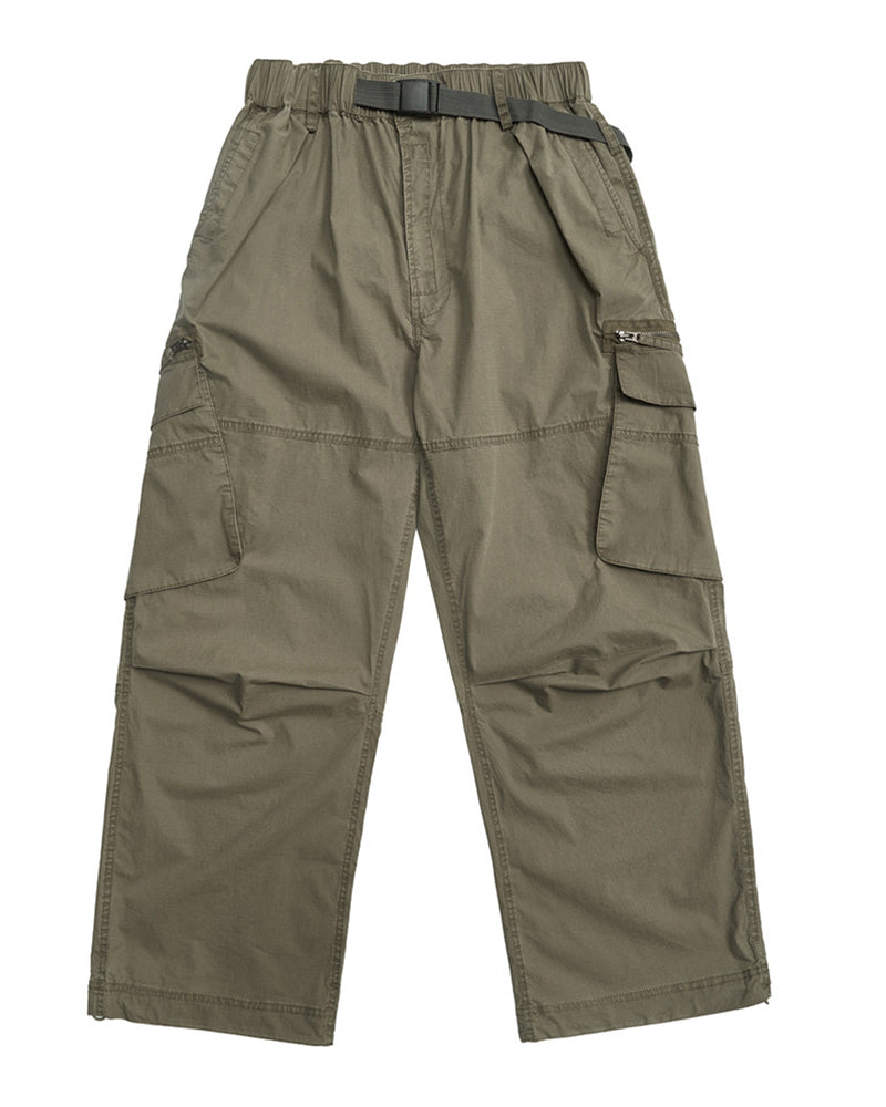 Zippered Multi‑Pocket Cargo Pants