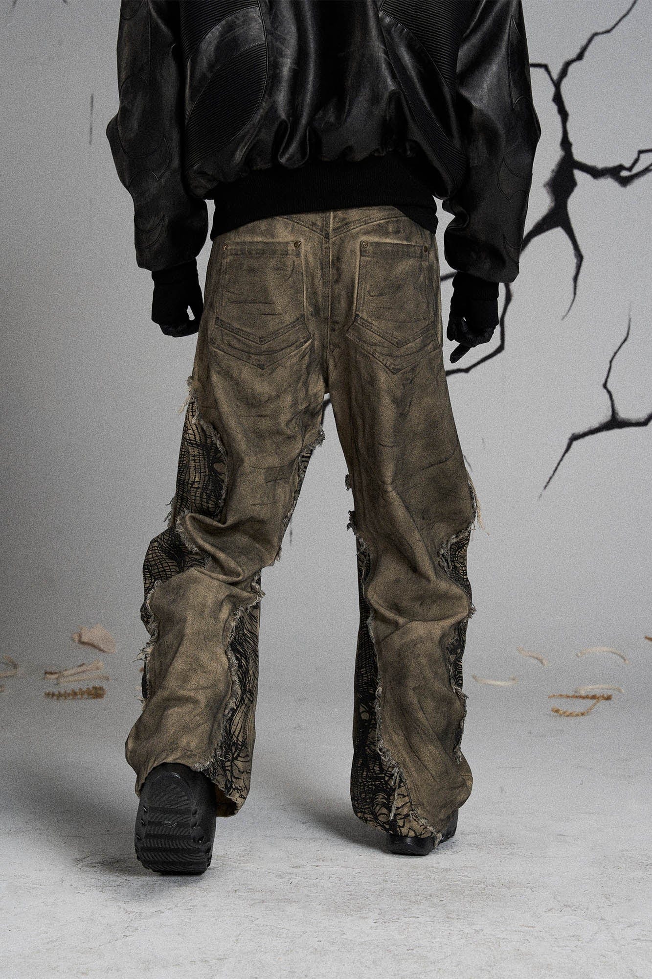 Mutation Distressed Fungal Invasion Machete Pants
