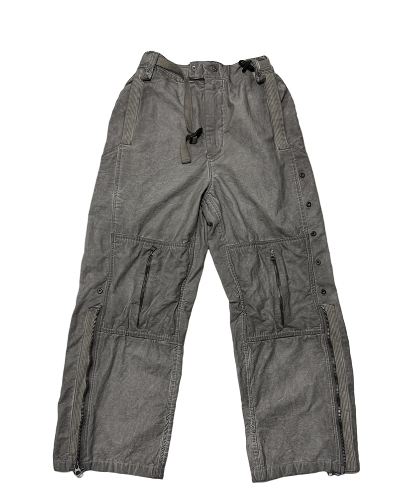 Post-Apocalyptic Faded Multi-Zip Cargo Pants