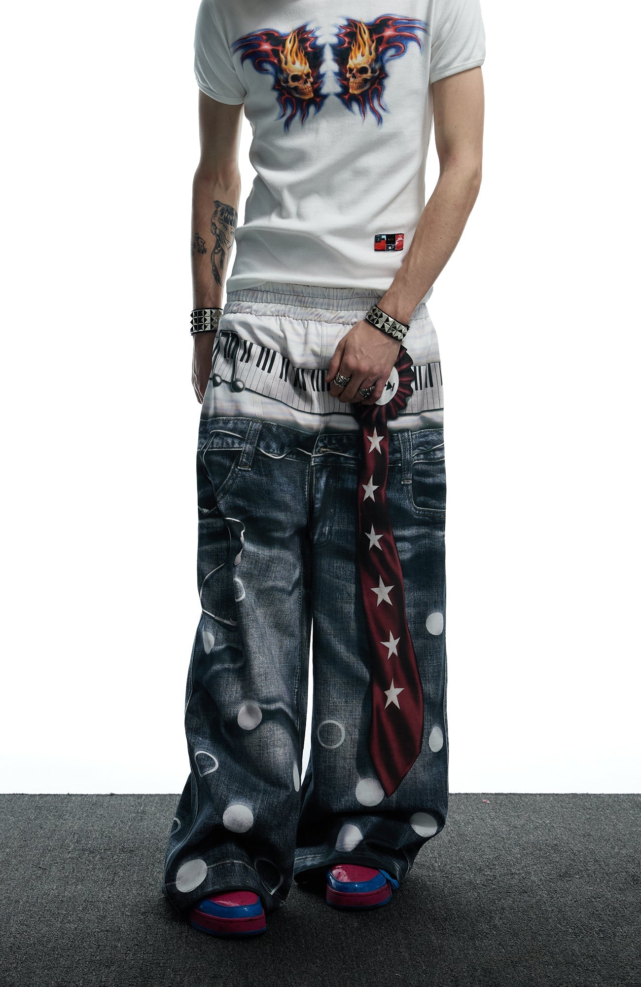 Playful Print Baggy Trousers