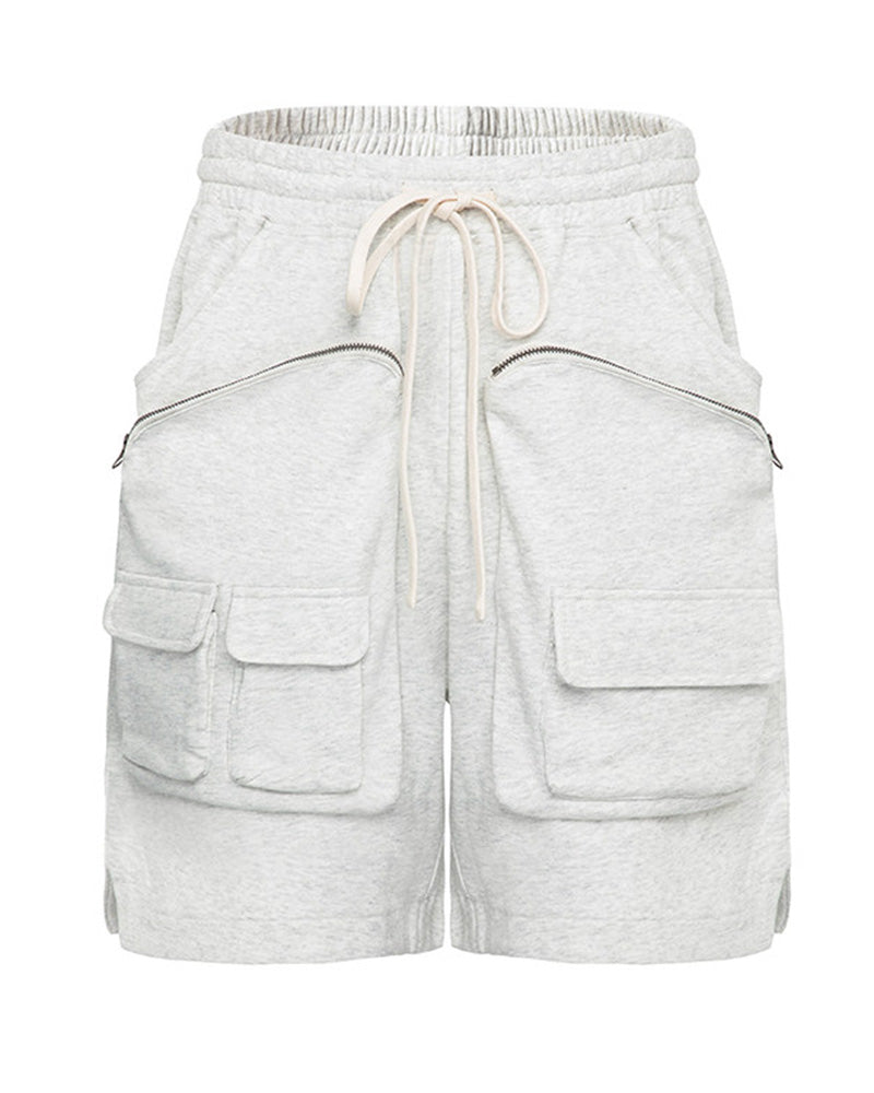 Utility Zip-Pocket Cargo Shorts