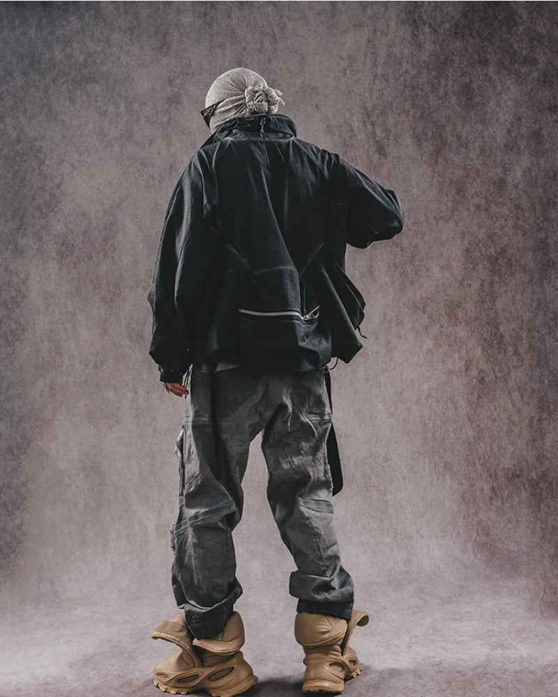 Post-Apocalyptic Vintage Dual Layers Multi-Pocket Jacket