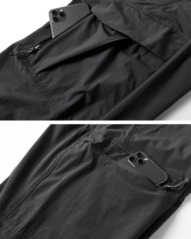 Quick-Dry Straight-Leg Techwear Cargo Pants