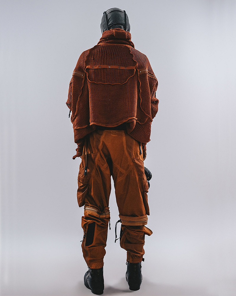 Wasteland Transformable Geometric Mesh Coat
