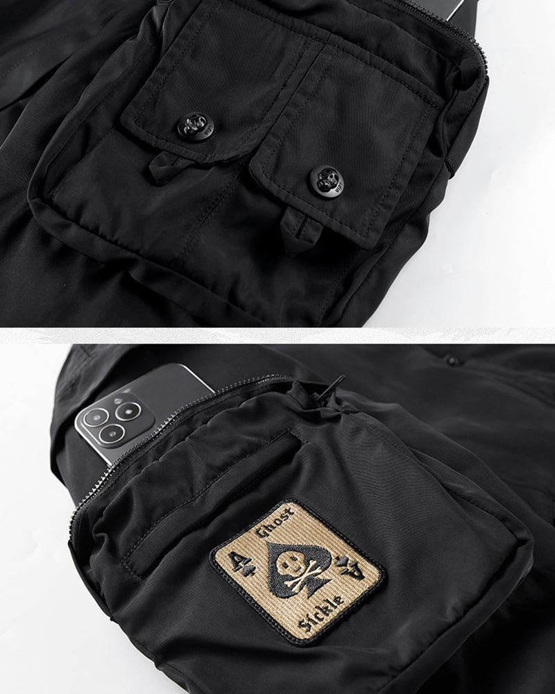 Tactical Skull Embroidered Bomber Jacket