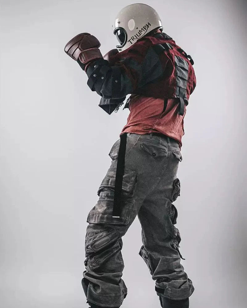 Post-Apocalyptic Wear Angora Red Boxing Jacket
