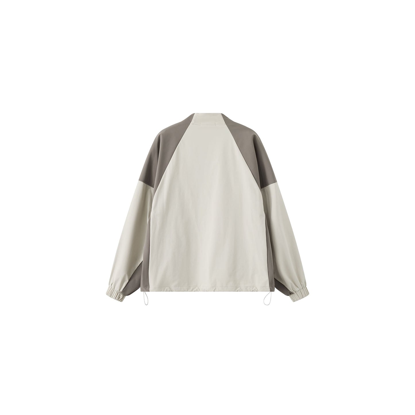 Contrast Diagonal Half Zip Oversized Windbreaker