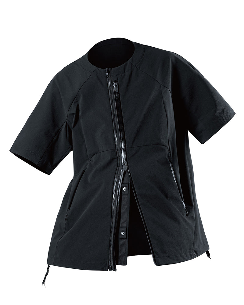 Magnetic Quick-Release Collar Zip Techwear Short-Sleeve Jacket