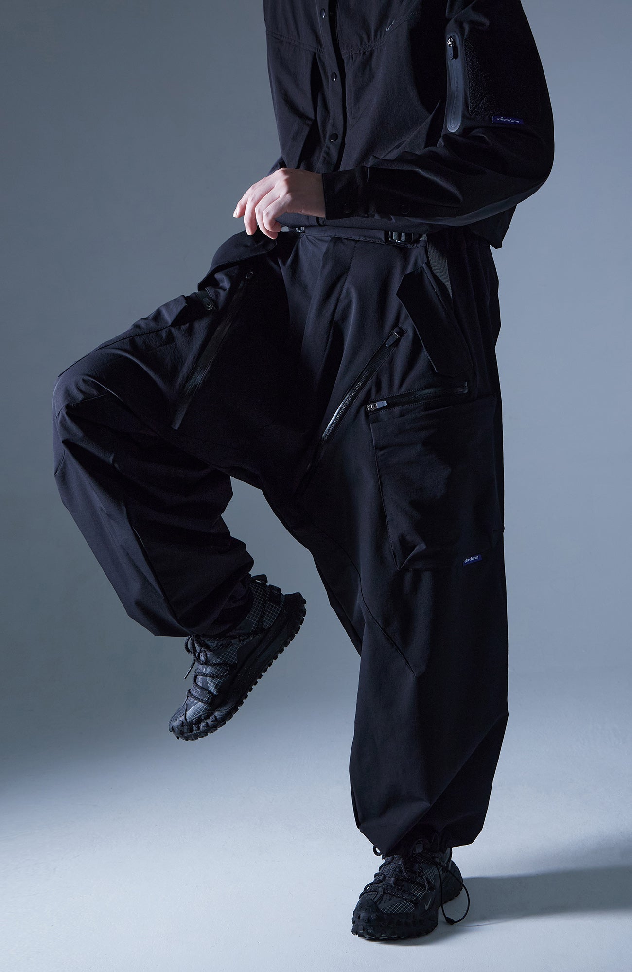Techwear Drop-Crotch Trousers