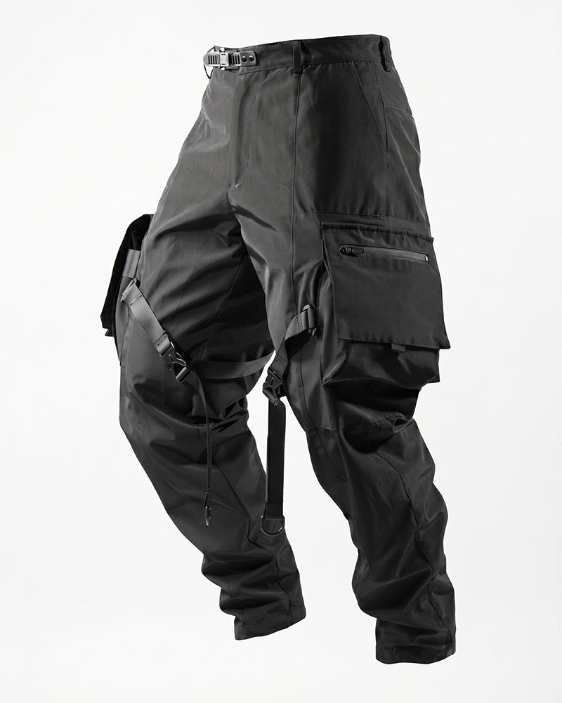 Dual-Mode Hard-Shell Urban Techwear Jogger Pants