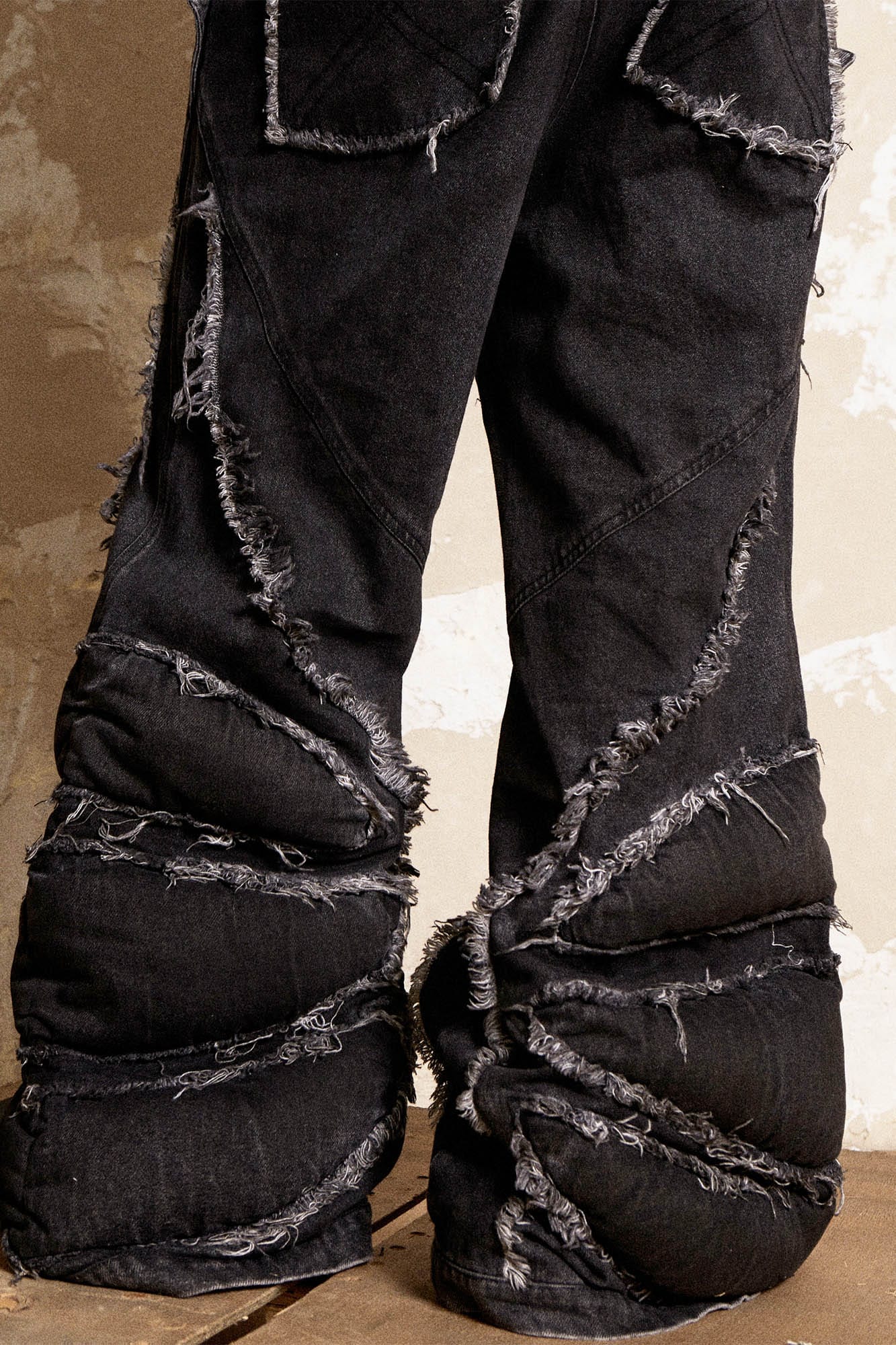 Mutation Dragon Claw Frayed Flared Jeans