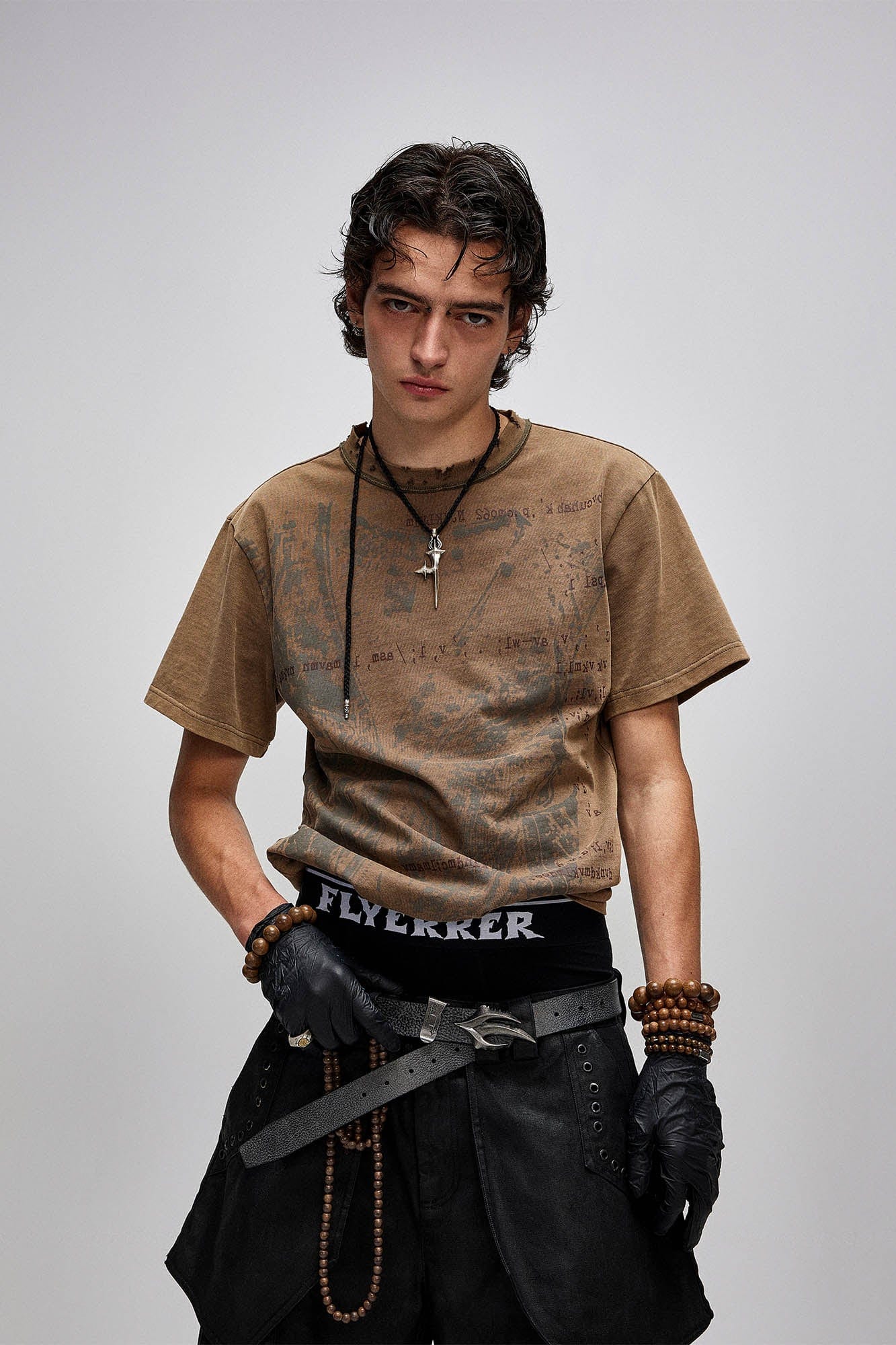 X-Silhouette Distressed Graphic T-Shirt