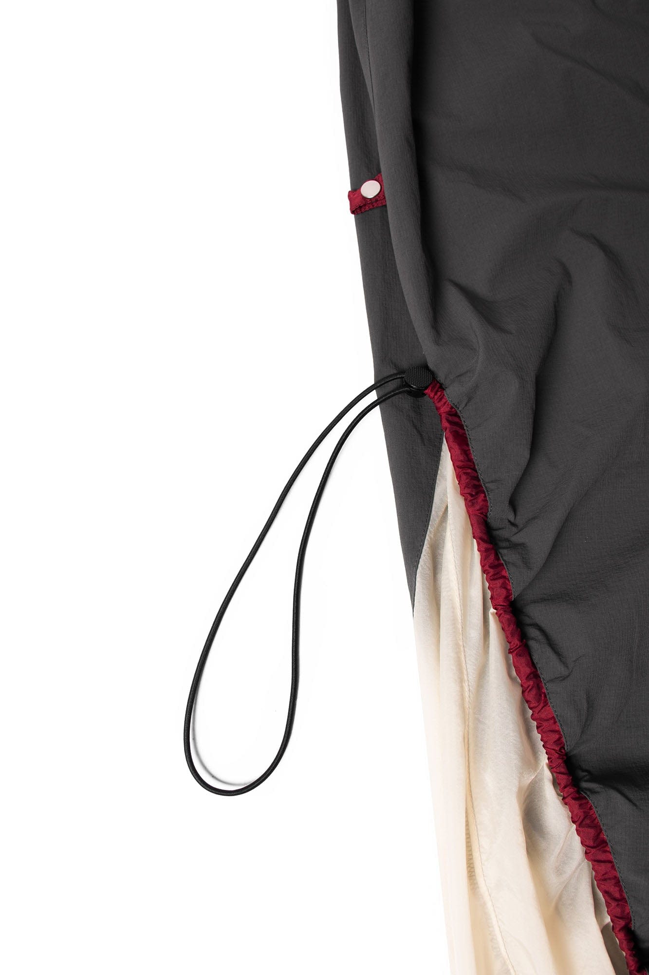 Contrast Spliced Fold-Side Drawstring Pants