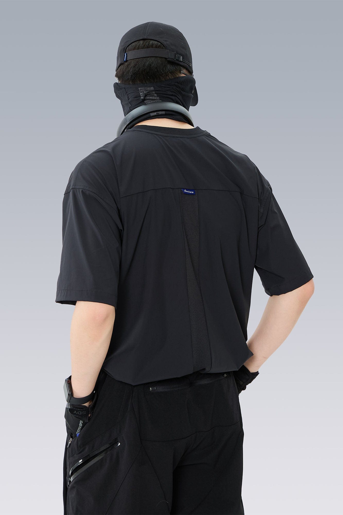 Tactical Mesh-Back Zip Pocket T-Shirt