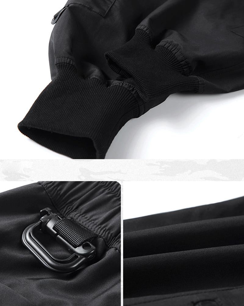 Techwear Black Zip Pocket Cargo Pants