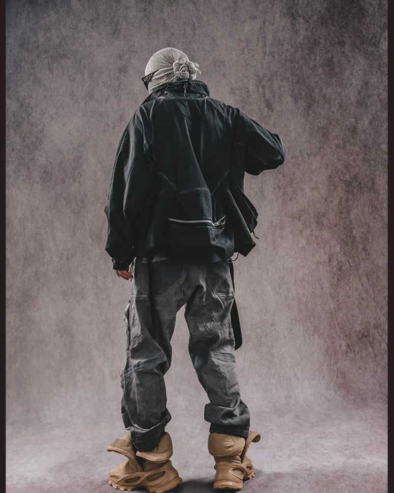 Post-Apocalyptic Vintage Dual Layers Multi-Pocket Jacket