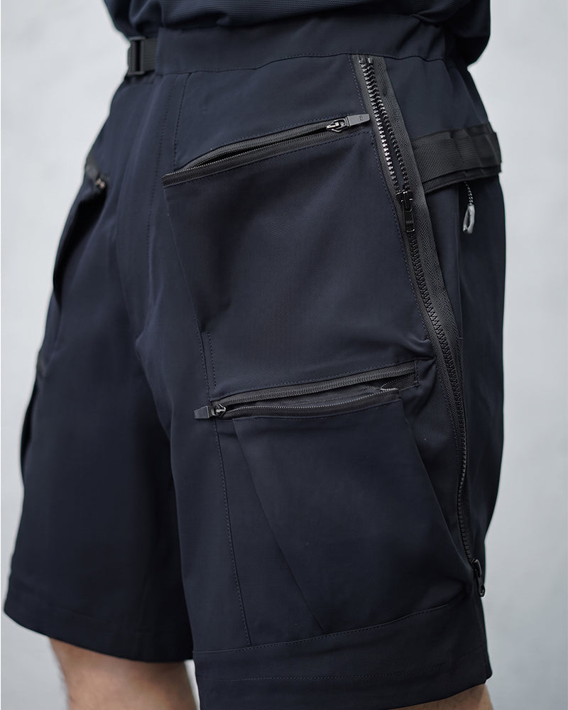 Multi-Pocket Water-Repellent Techwear Cargo Shorts
