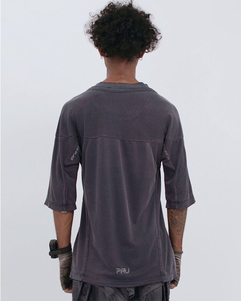 Wasteland Style Patchwork Drawstring T-Shirt