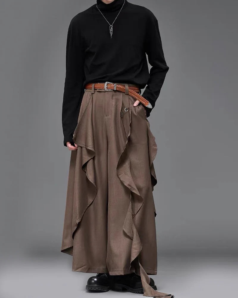 Modern Japanese Wide Leg Vintage Hakama Pants