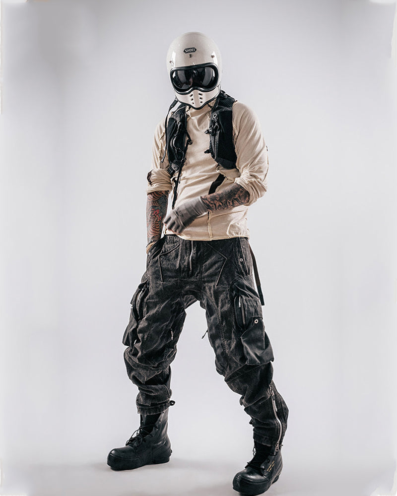 Post-Apocalyptic Distressed Wasteland Tactical Cargo Pants