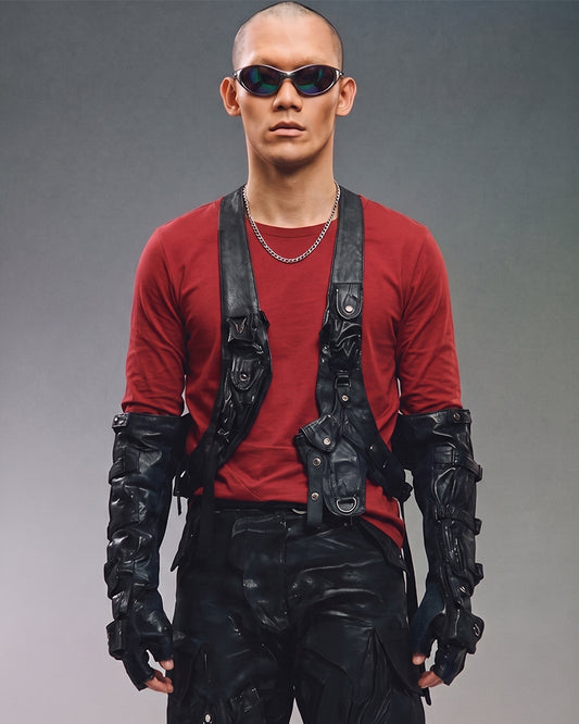Wasteland Darkwear Deconstructed Zip Arm Sleeves