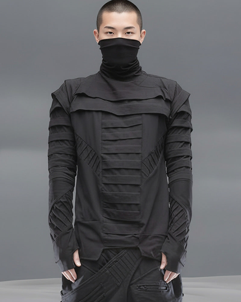 Wasteland Asymmetric Pleated Ninja Top