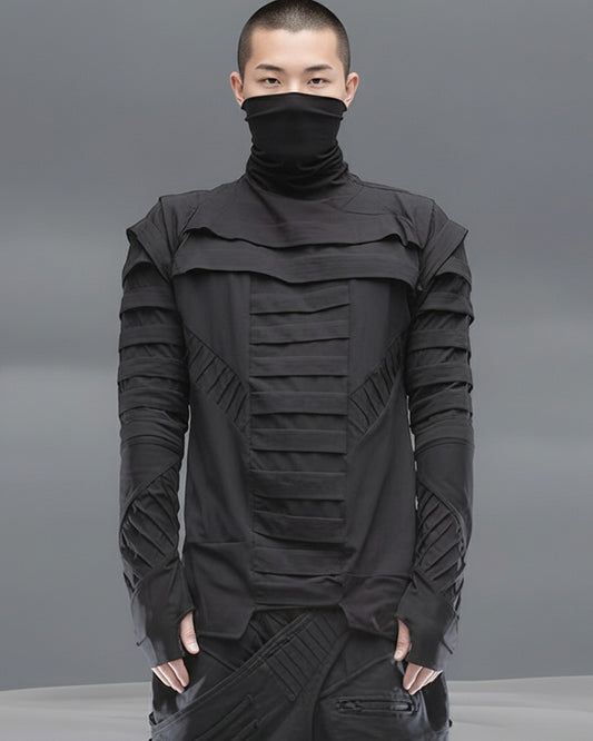 Wasteland Asymmetric Pleated Ninja Top