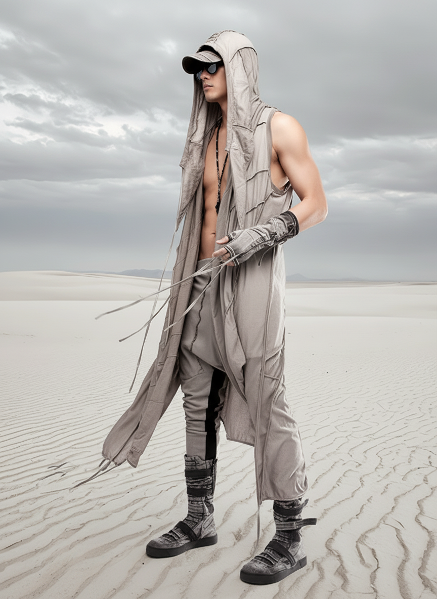Wasteland Asymmetrical Hooded Jacket