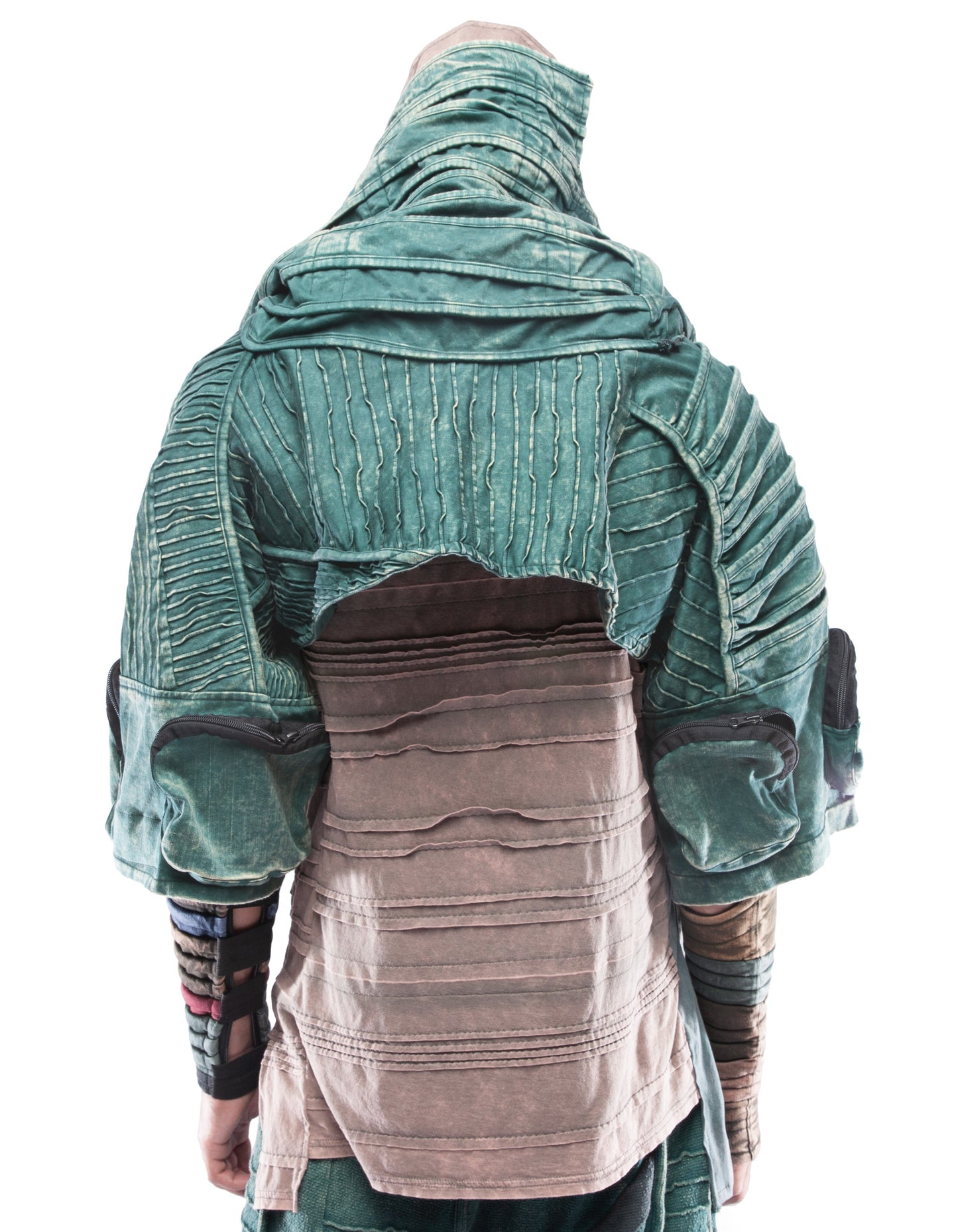 Wasteland Asymmetric Pleated Jacket