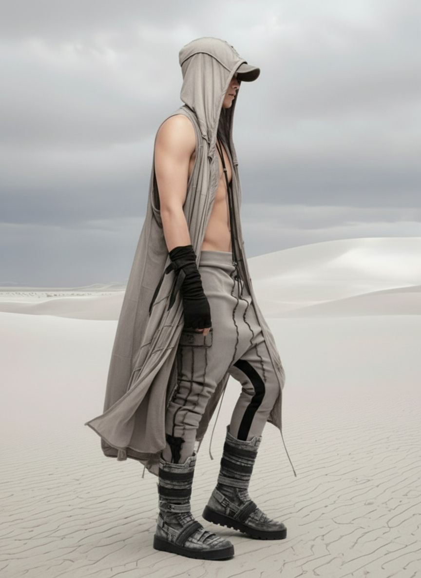 Wasteland Asymmetrical Hooded Jacket