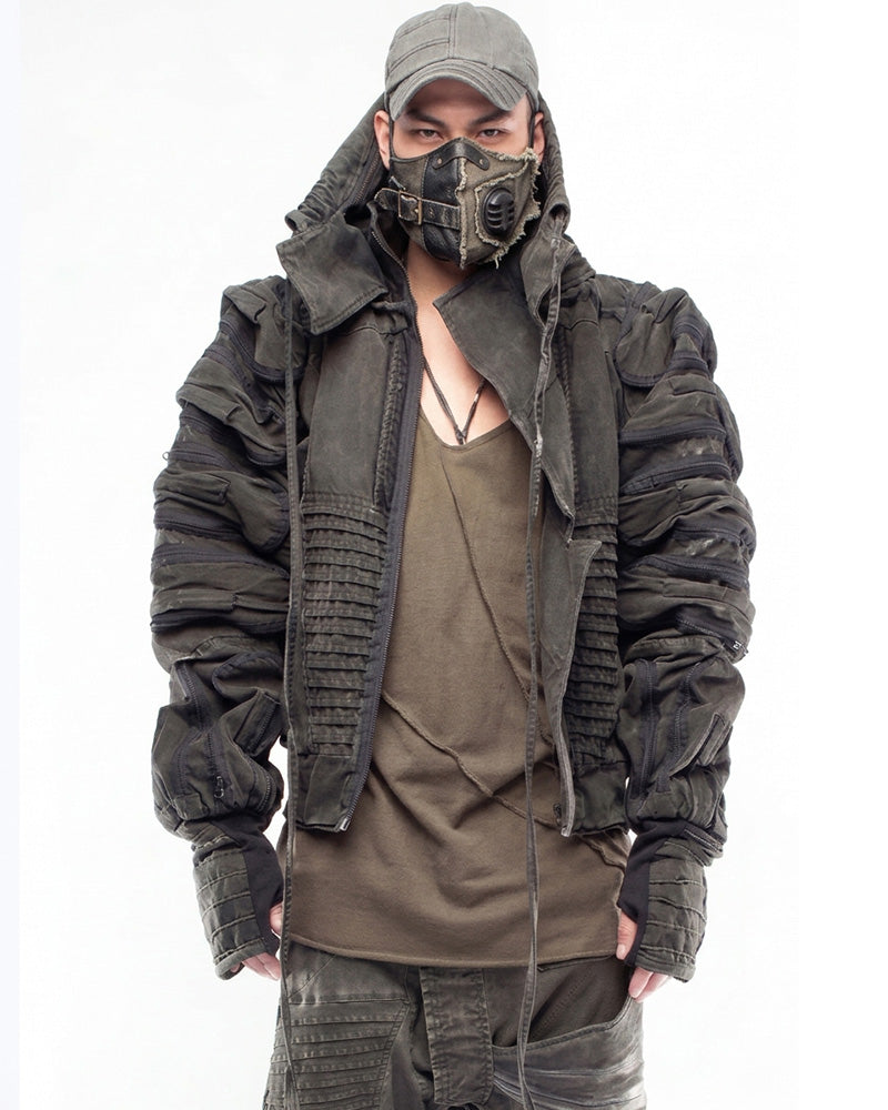 Wasteland Distressed 3D Pocket Jacket