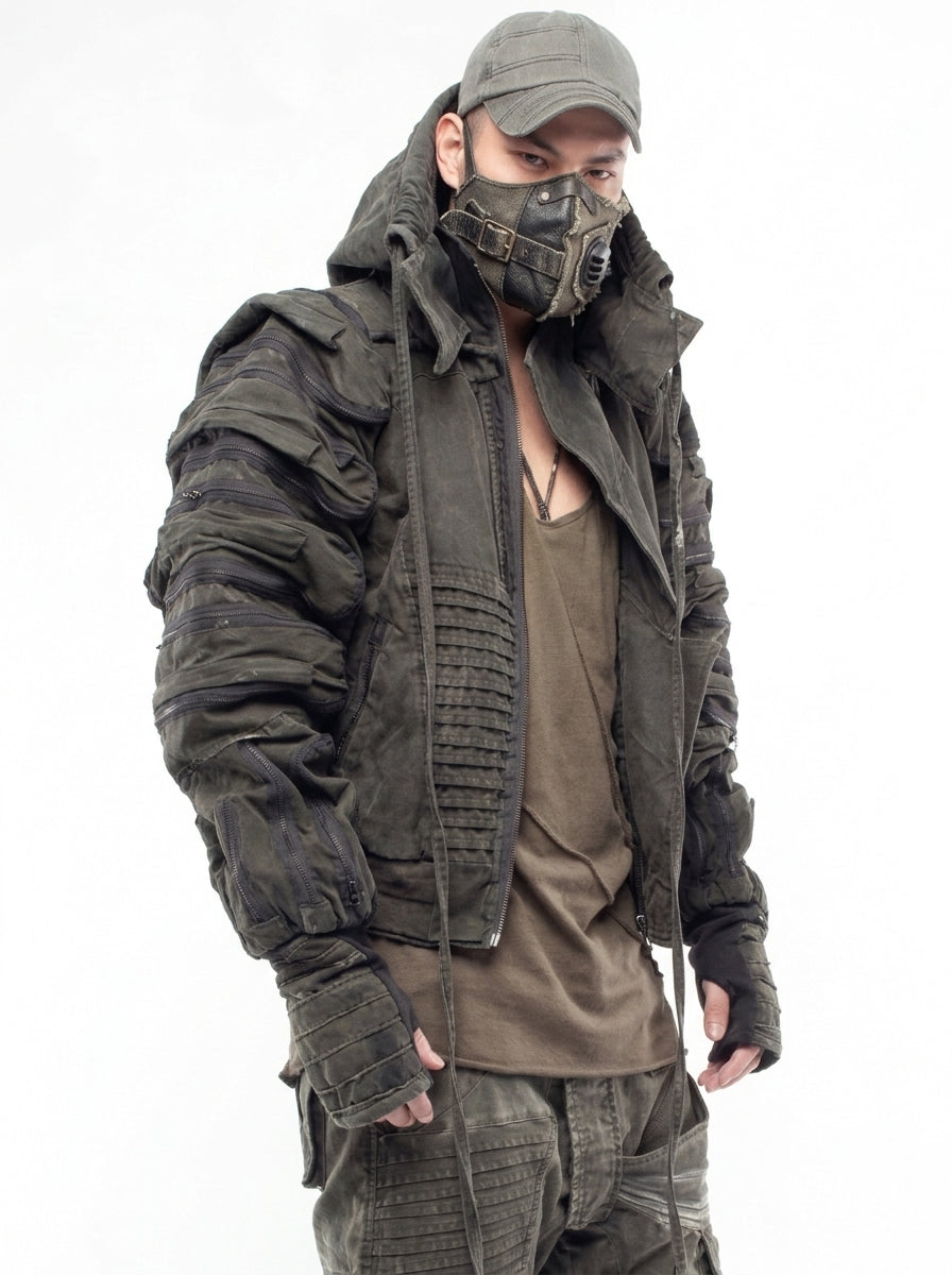 Wasteland Distressed 3D Pocket Jacket