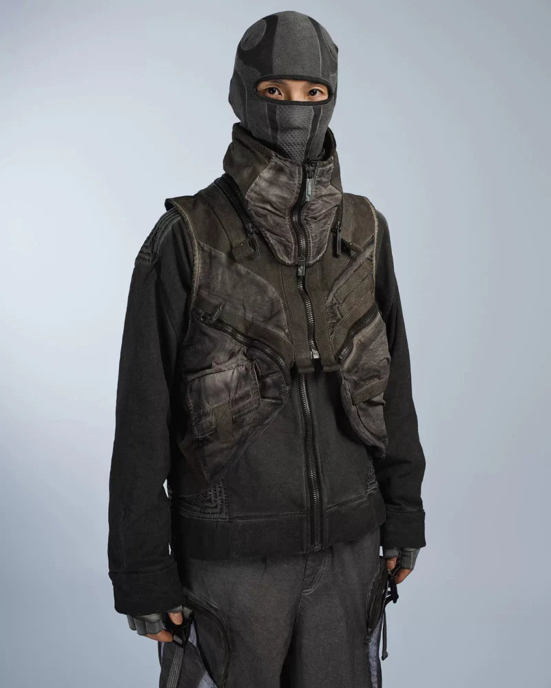 Wasteland Style Asymmetrical 3D Bag Detachable Vest