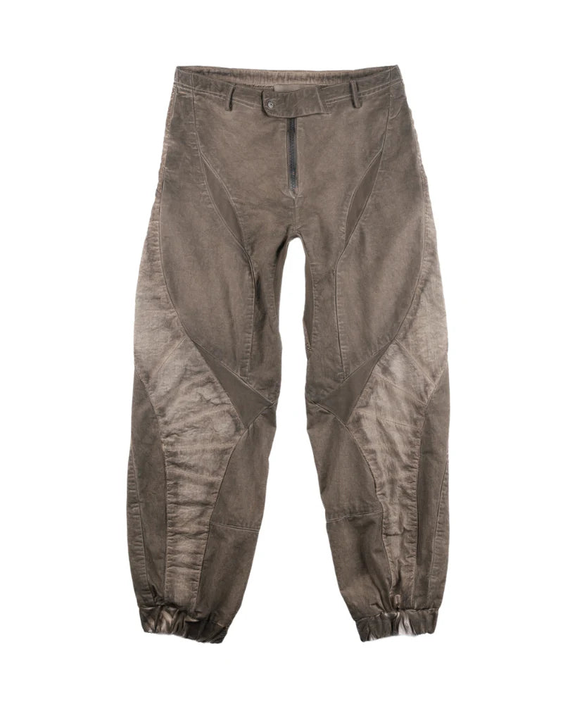 Post-Apocalyptic Wear Distressed Washed Patchwork Slim Cargo Pants