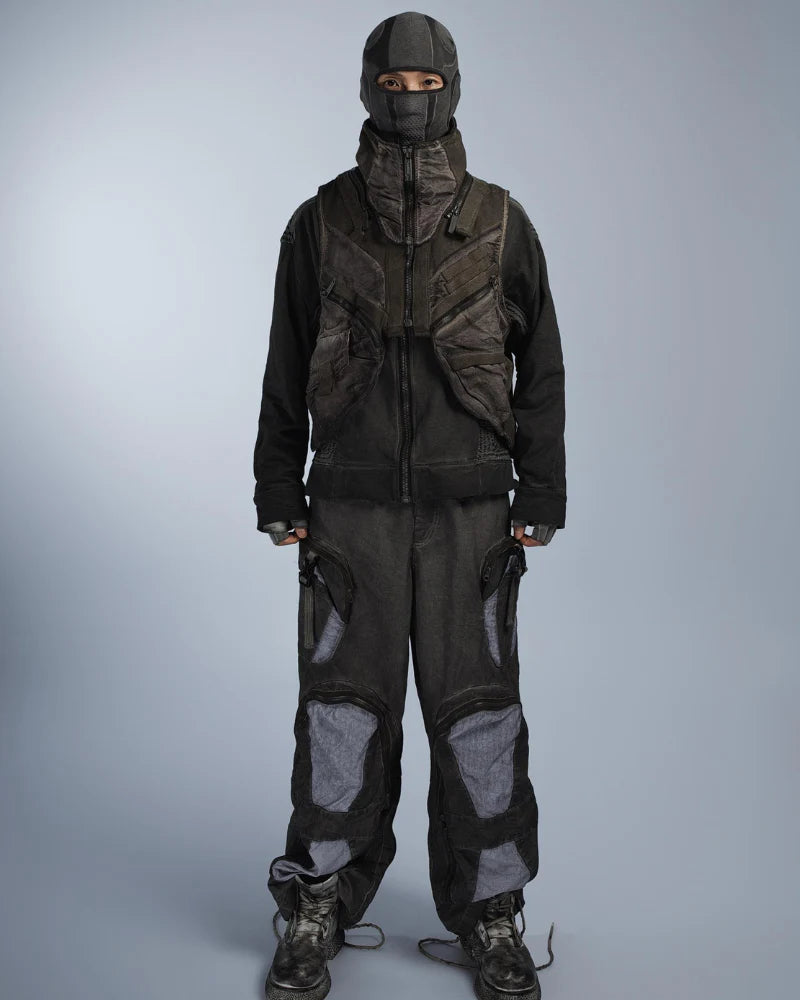 Wasteland Style Asymmetrical 3D Bag Detachable Vest