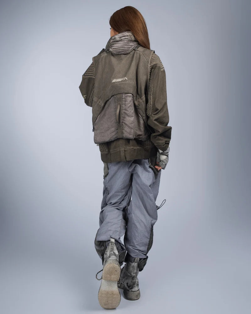 Wasteland Style Asymmetrical 3D Bag Detachable Vest