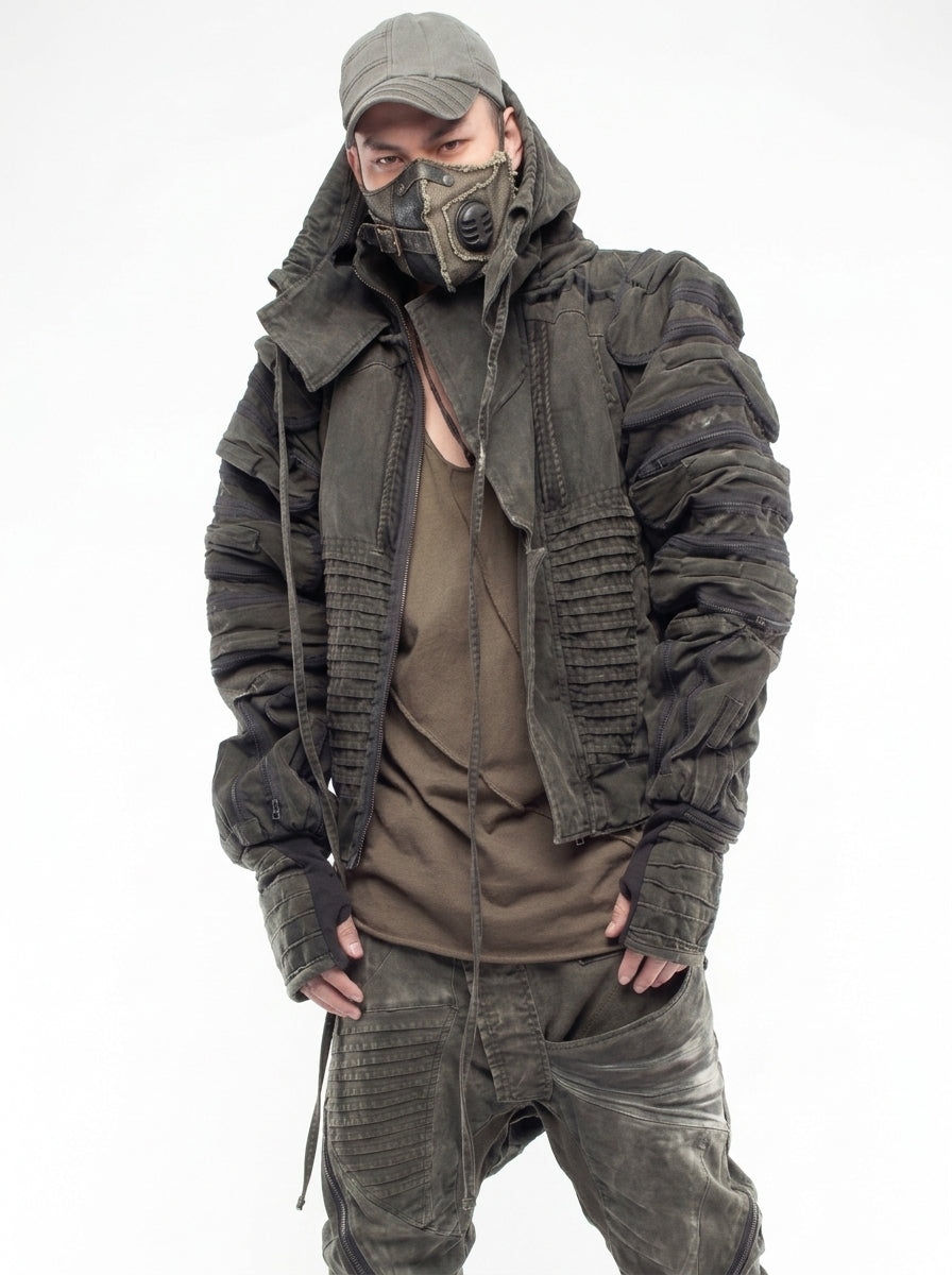 Wasteland Distressed 3D Pocket Jacket
