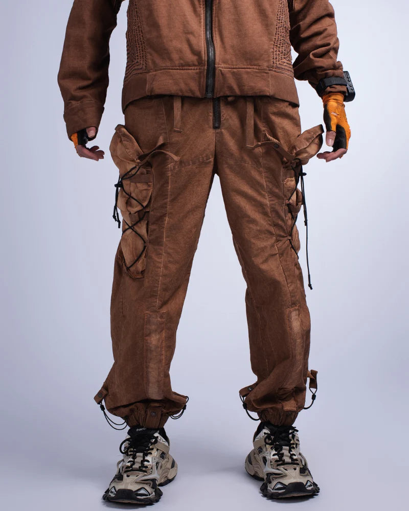 Post-Apocalyptic Distressed Washed Outdoor Cargo Pants