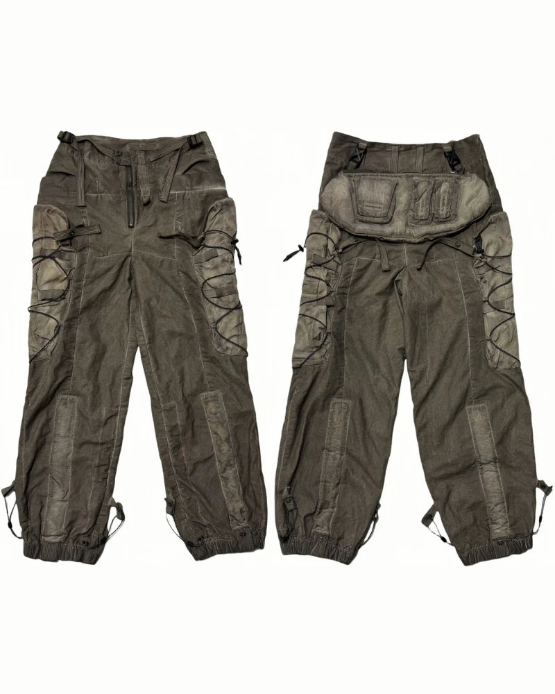 Post-Apocalyptic Distressed Washed Outdoor Cargo Pants