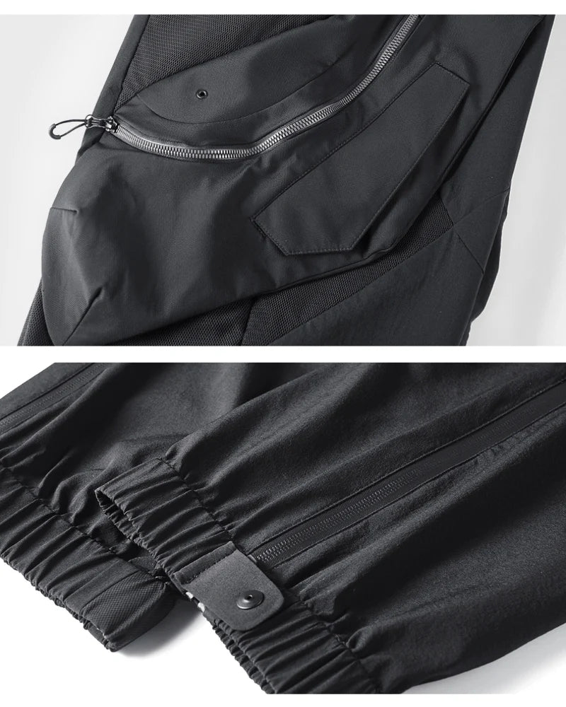 Functional Deconstructed Patchwork Zippered Cargo Pants