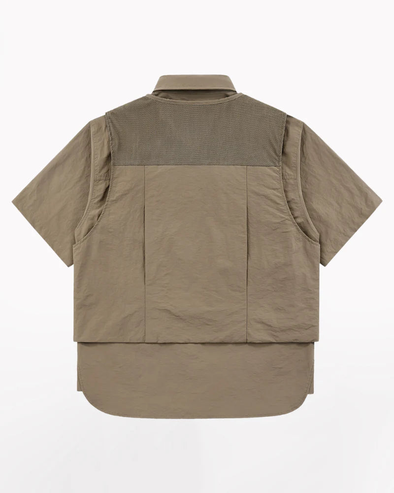 Functional Fake Two-Piece Short Sleeve Tech Shirt