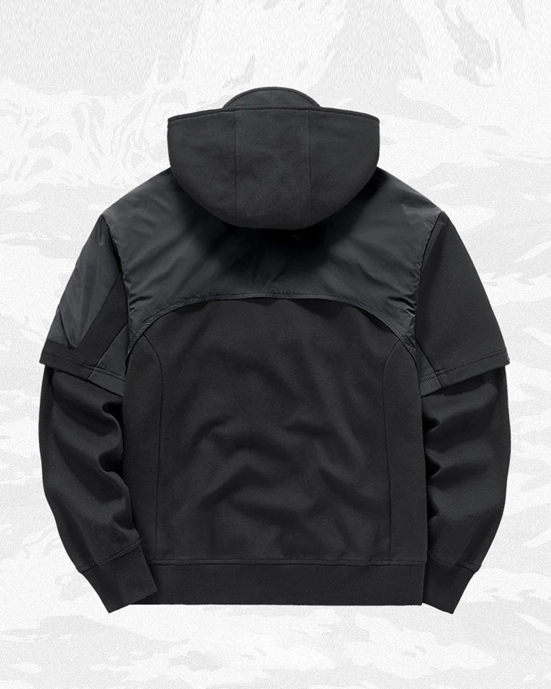 Functional Two-tone Spliced Tactical Hoodie
