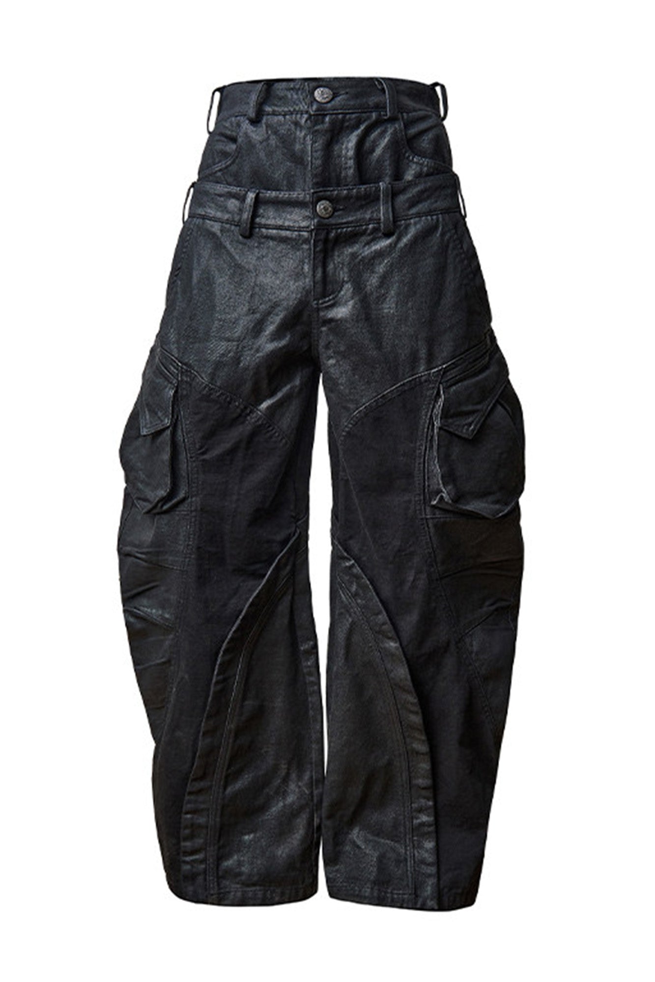 Dual-Waist Waxed Arc-Spliced Cargo Pants