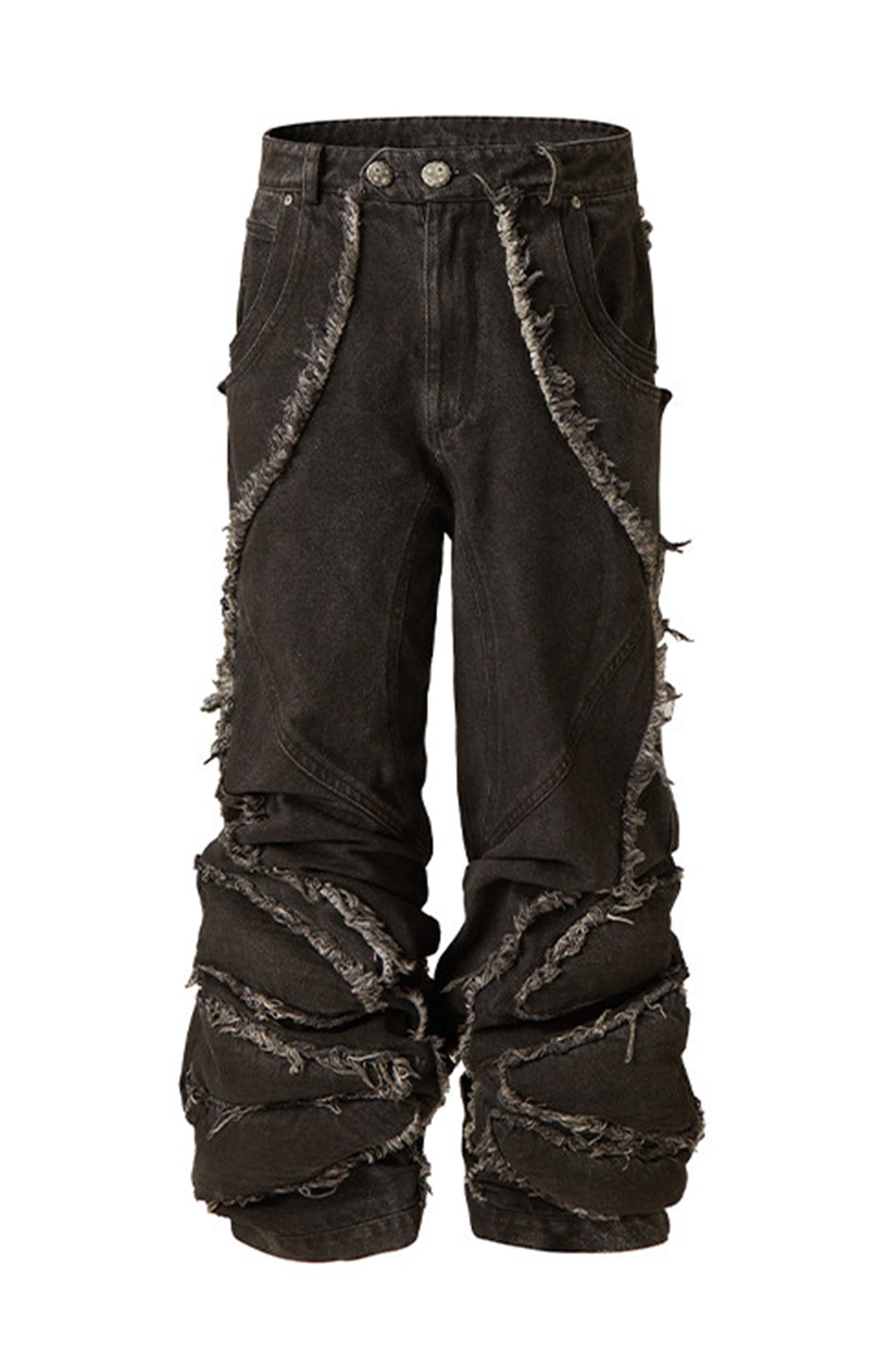 Mutation Dragon Claw Frayed Flared Jeans