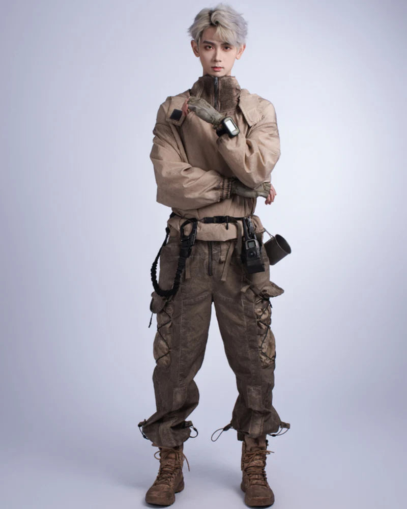 Post-Apocalyptic Distressed Washed Outdoor Cargo Pants
