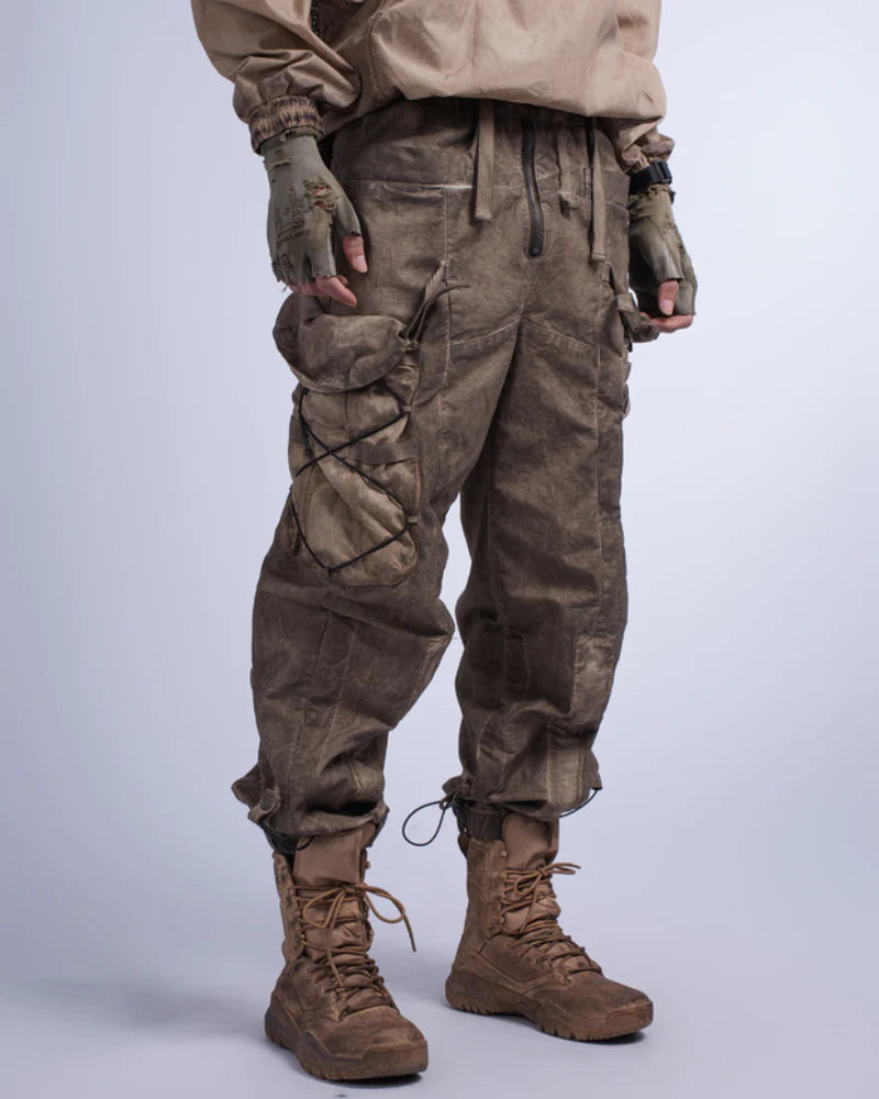 Post-Apocalyptic Distressed Washed Outdoor Cargo Pants