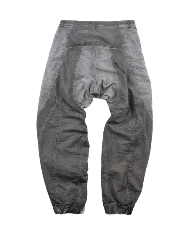 Post-Apocalyptic Wear Distressed Washed Patchwork Slim Cargo Pants