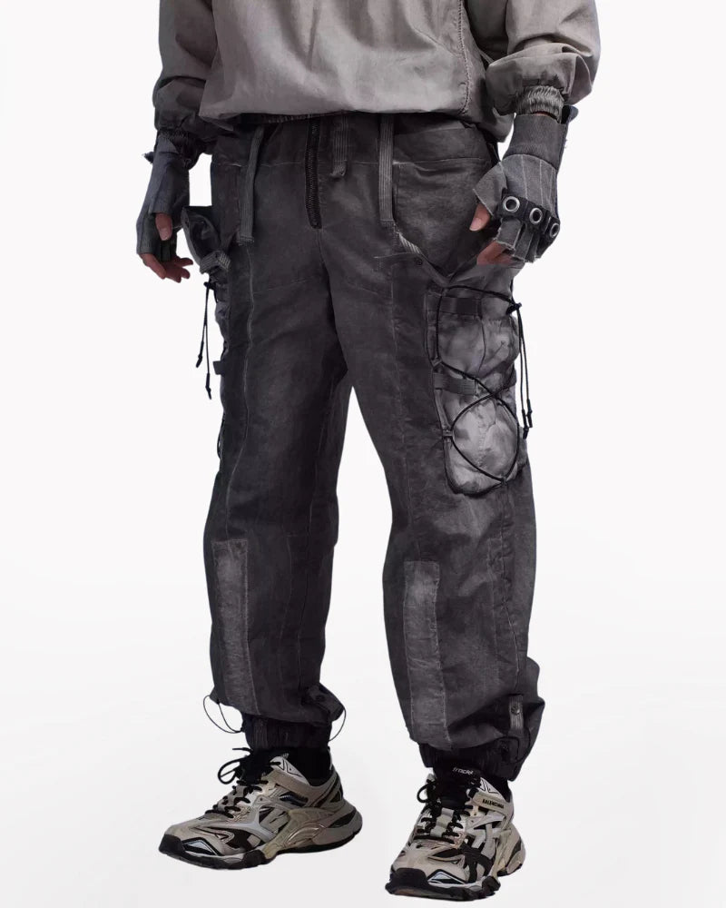 Post-Apocalyptic Distressed Washed Outdoor Cargo Pants