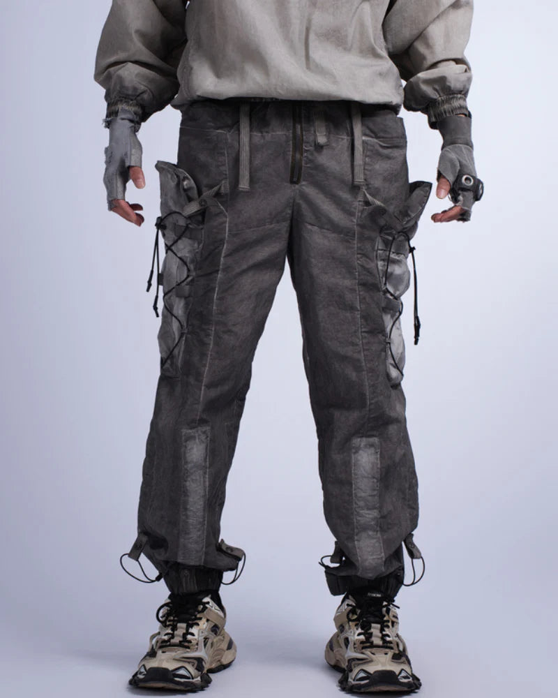 Post-Apocalyptic Distressed Washed Outdoor Cargo Pants