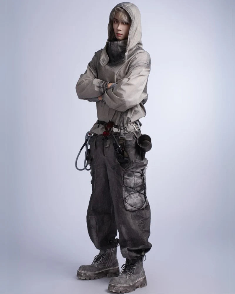 Post-Apocalyptic Distressed Washed Outdoor Cargo Pants